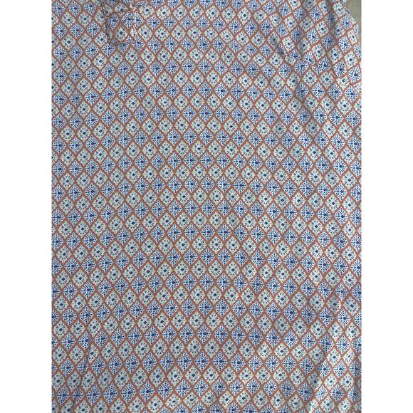 Artisan NY Women's Blouse Small Peach Print Short Sleeve 100% Rayon - Picture 4 of 6